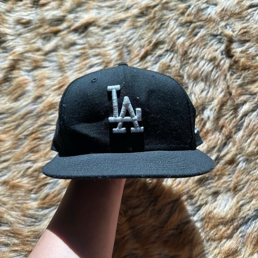 New Era LA Dodgers Fitted Hat 7 3/8 Black